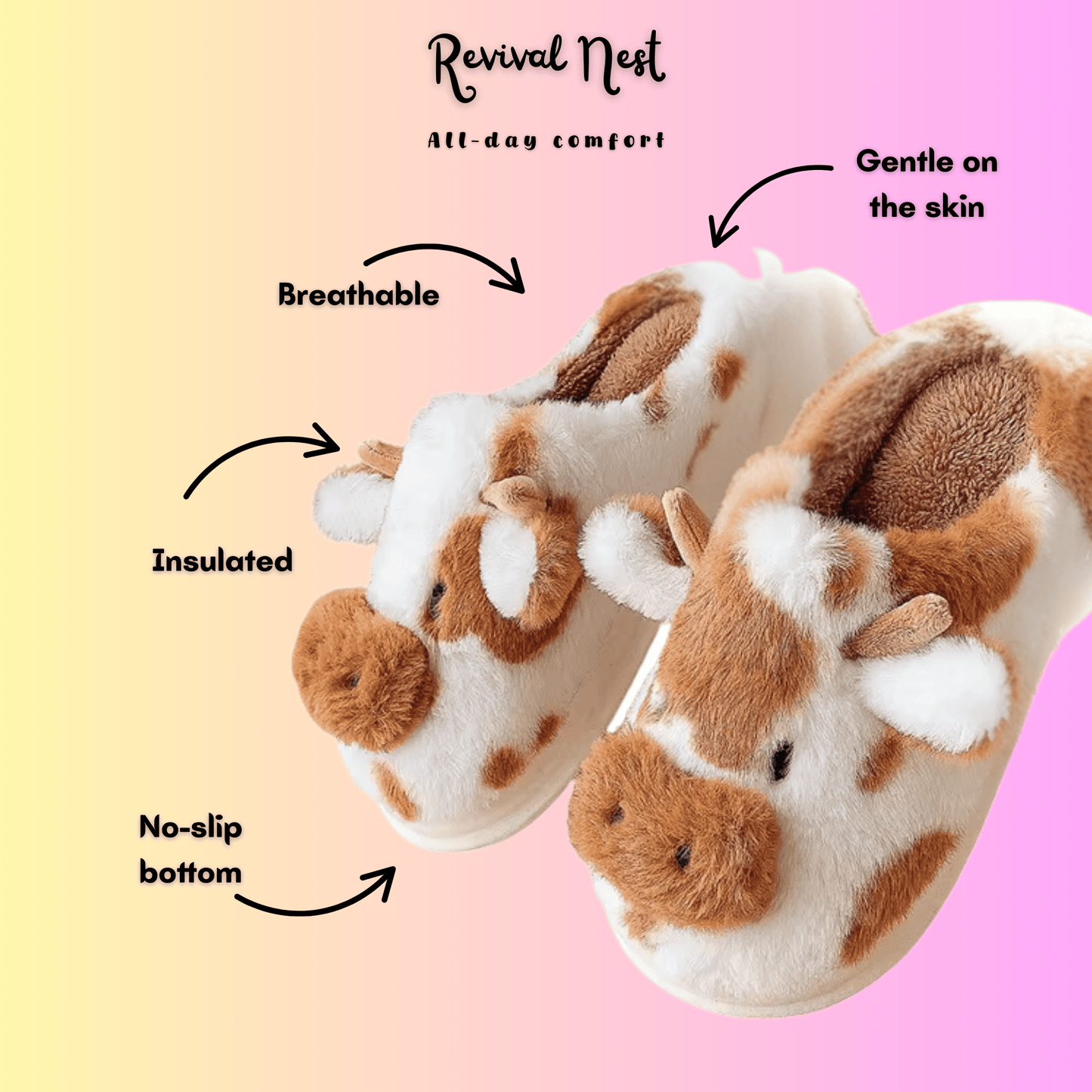 Cow slippers