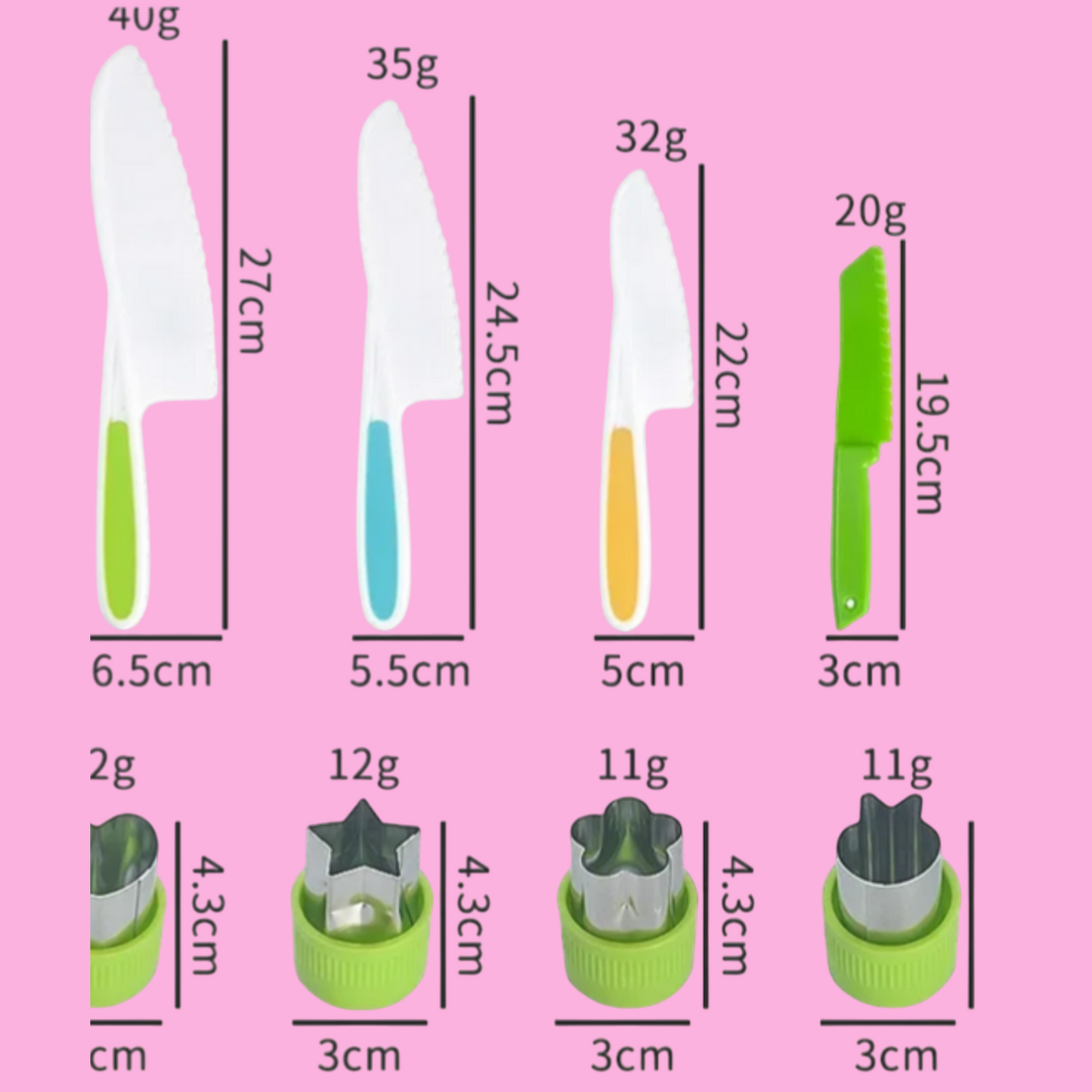 Montessori Kitchen Tools for Toddlers | 17 Pieces Kids Safe Knives for Real Cooking