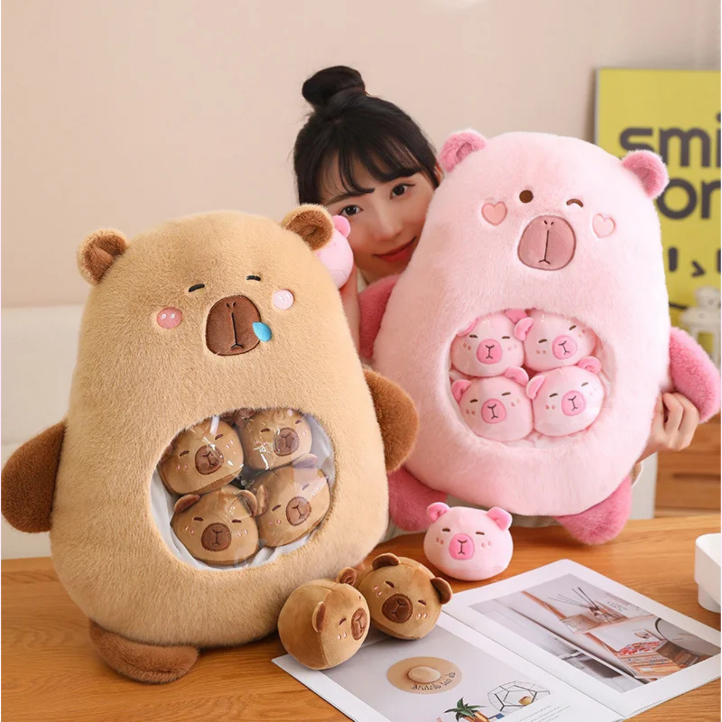 6 balls capybara plushie