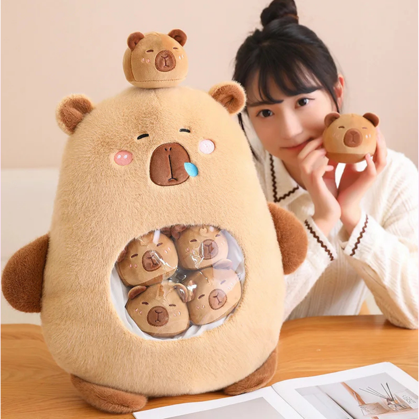 6 balls capybara plushie