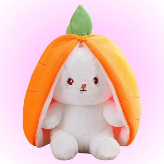 Reversible strawberry and carrot plushies