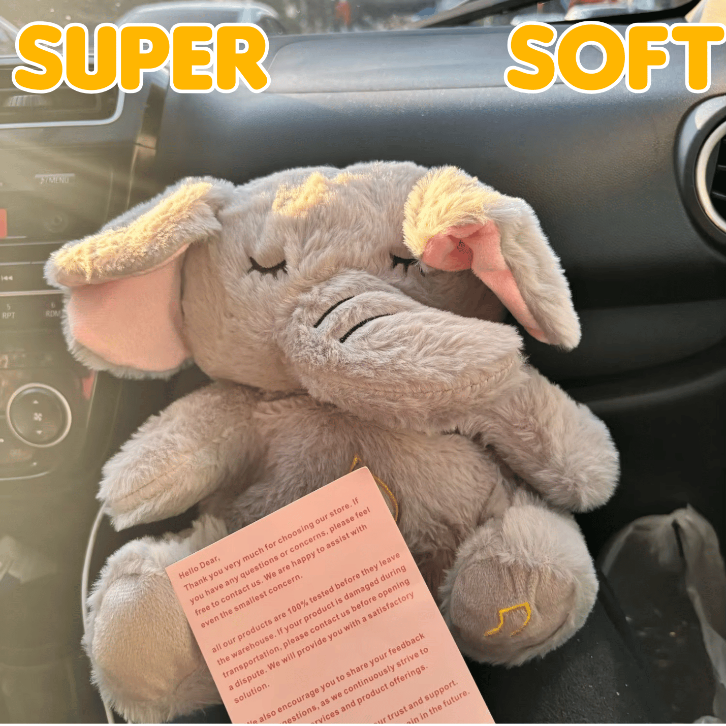 Breathing elephant plushie