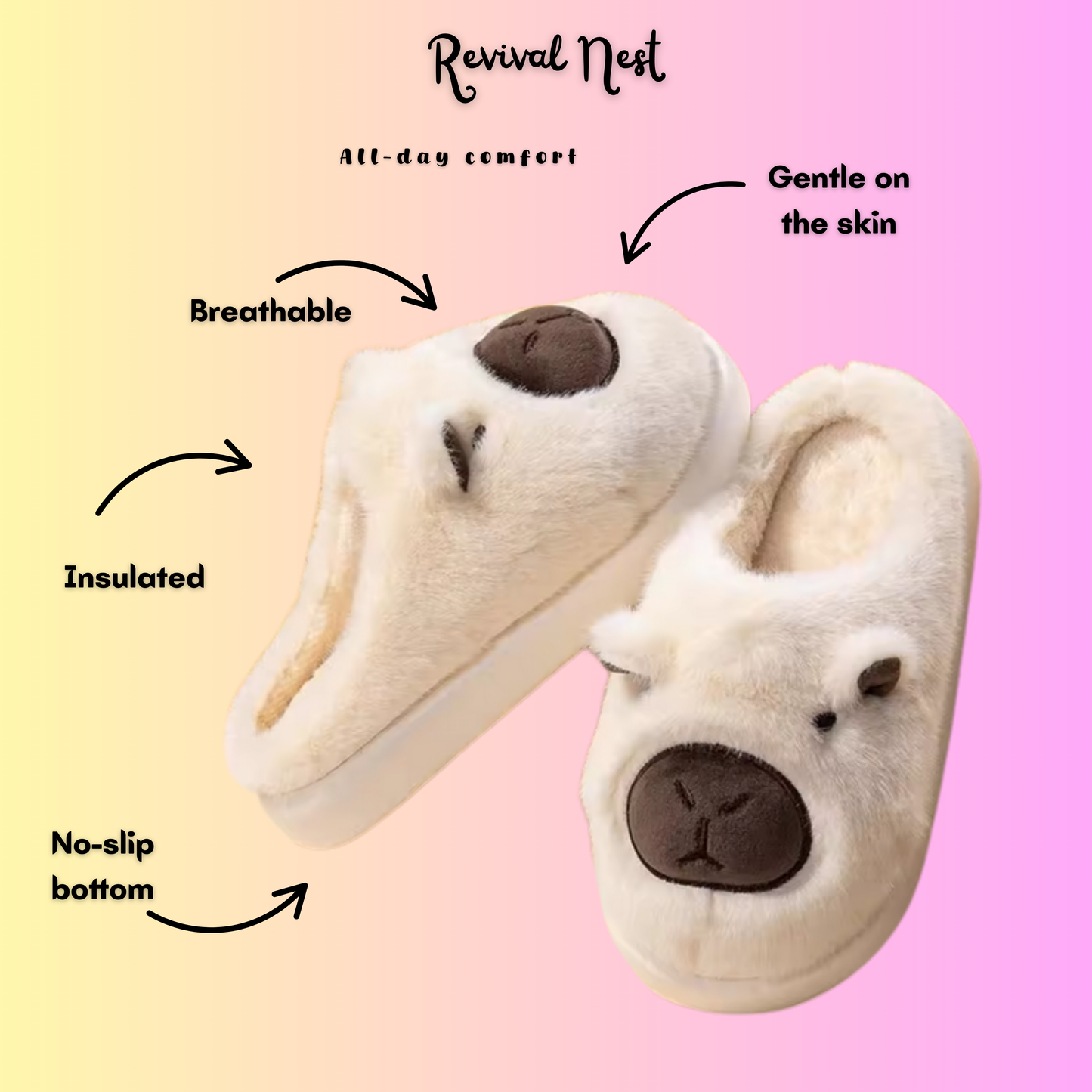 Capybara slippers