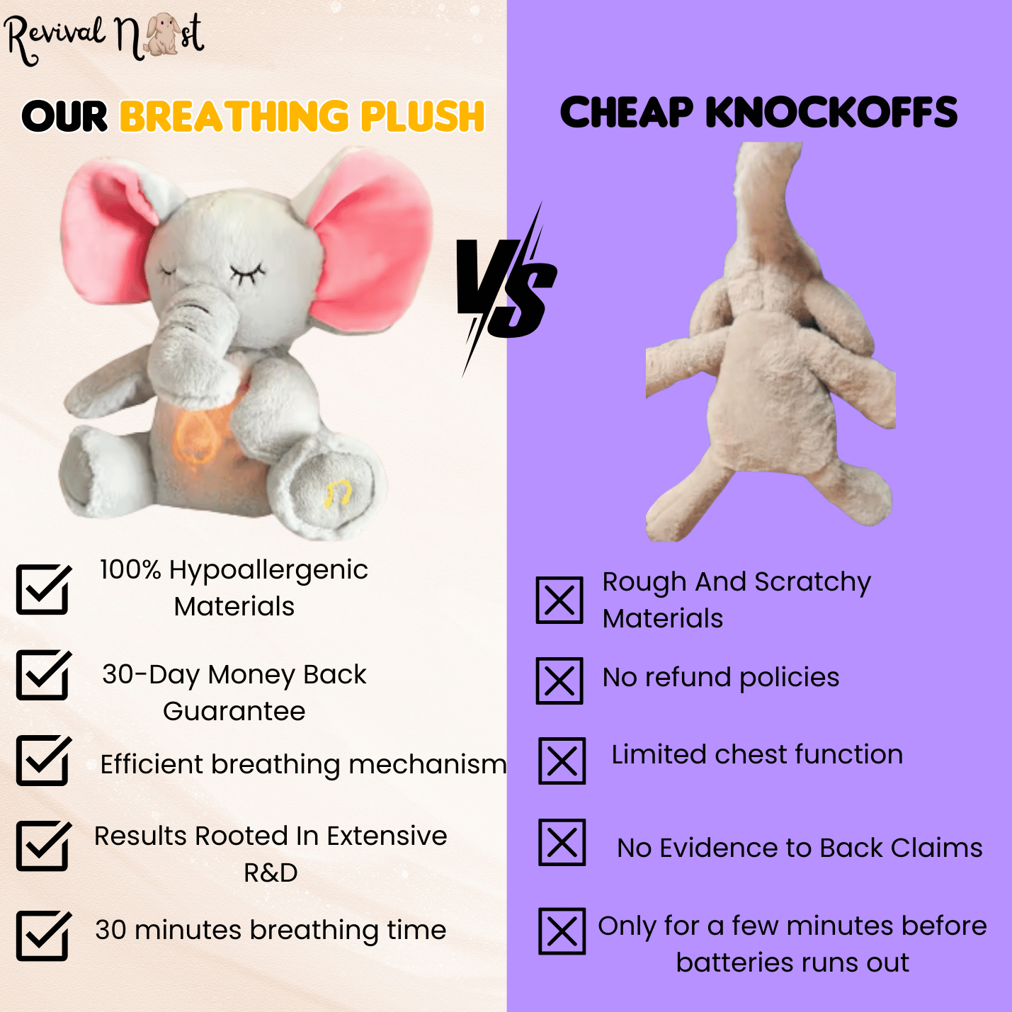 Breathing elephant plushie