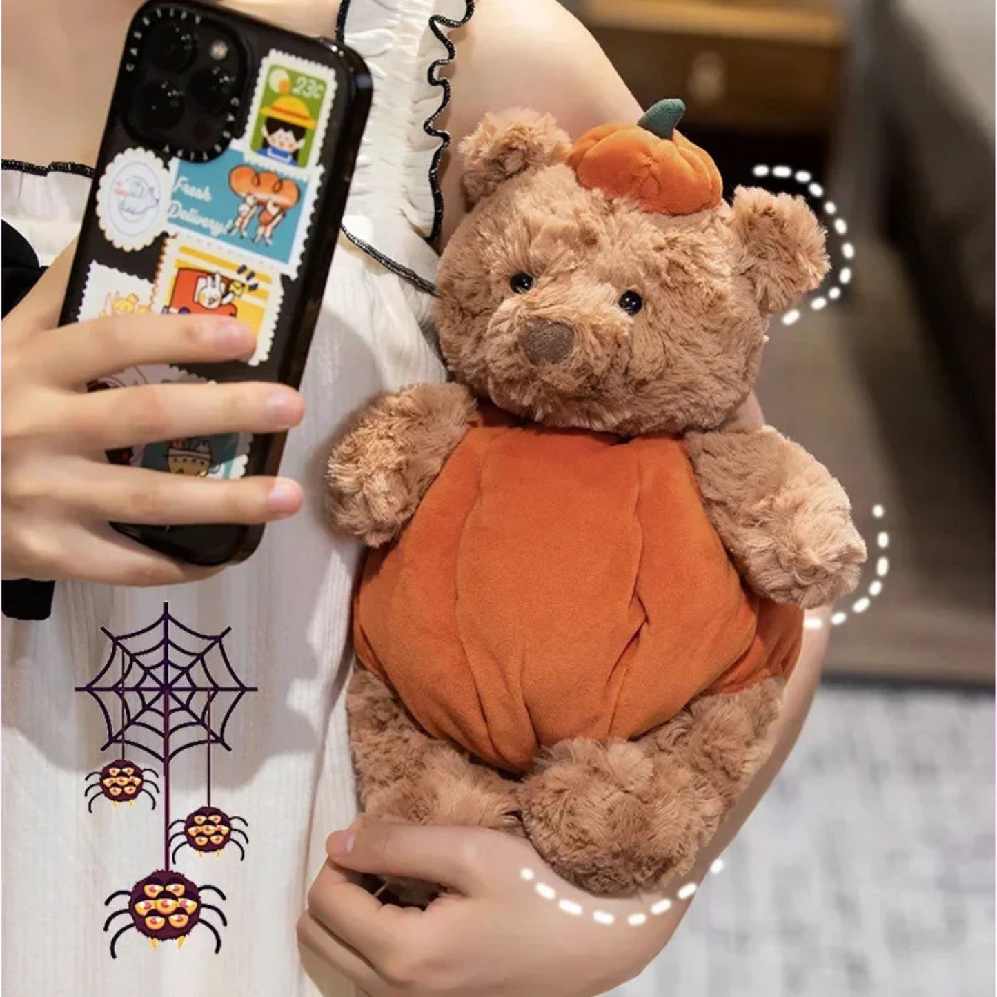 Halloween Bear Pumpkin plush