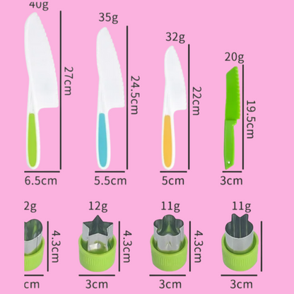 Montessori Kitchen Tools for Toddlers | 17 Pieces Kids Safe Knives for Real Cooking