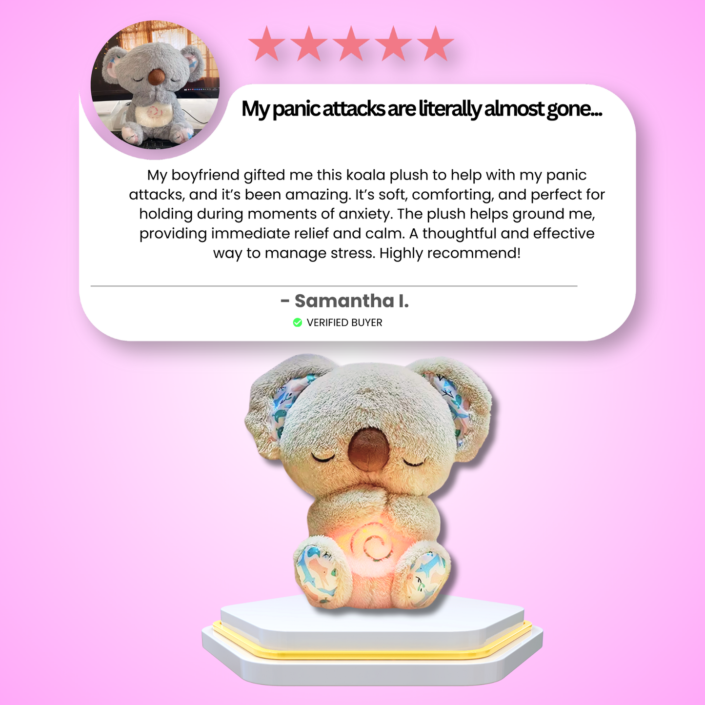 The relief Koala breathing plush