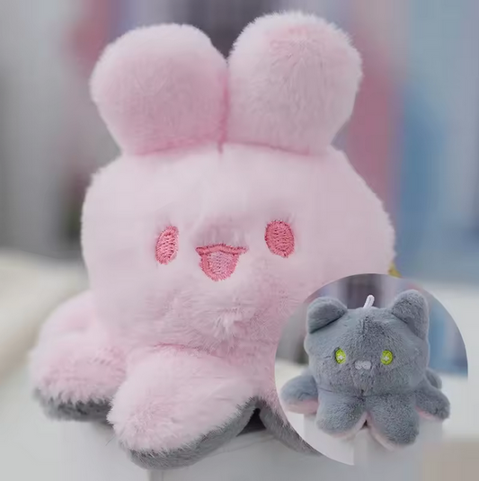 octopus stuffed animal reversible 8cm