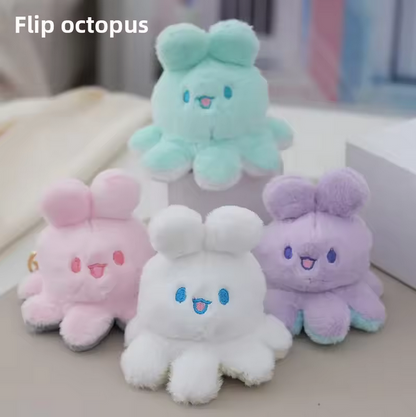 octopus stuffed animal reversible 8cm